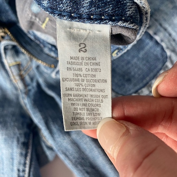 American Eagle Women’s Shorts‎ Size 2 Distressed Denim 5 Pockets Y2K Western - Picture 9 of 12